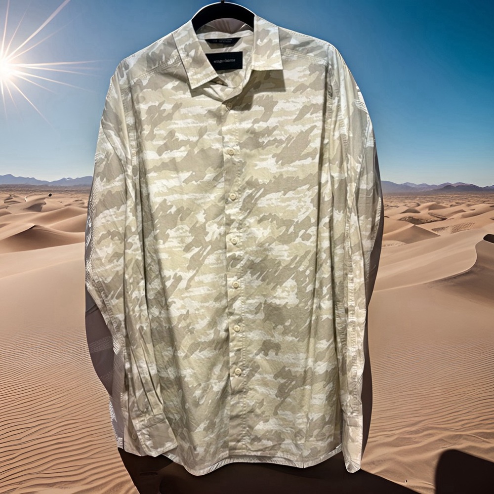 Wings + Horns cotton camo shirt - only worn twice max out of a non-smoking home